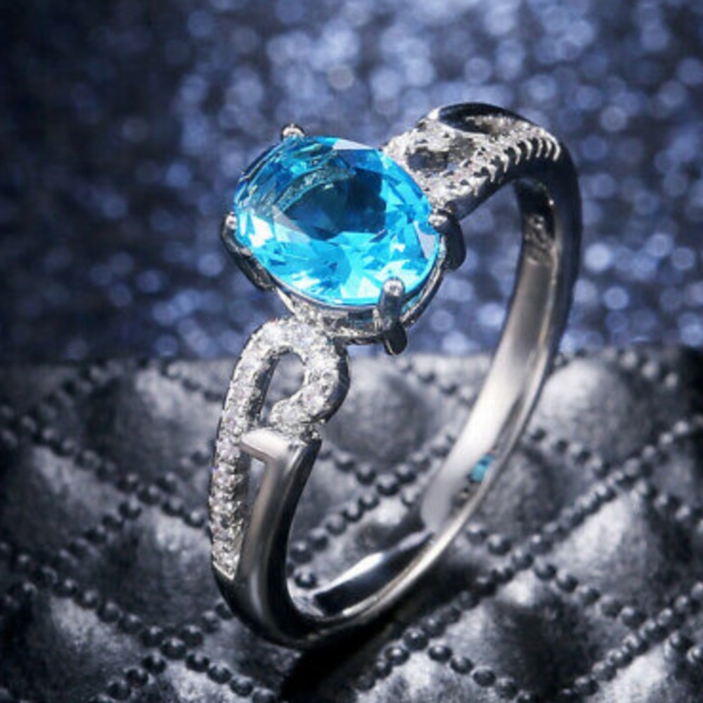 New 925 Sterling silver diamond stone ring - Picture 4 of 9